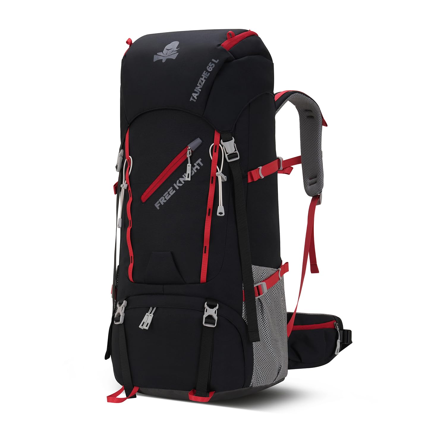 Bseash 65L Wasserdichter Wanderrucksack mit Regenschutz, Outdoor-Sport, Reisen, Tagesrucksack für Klettern, Touren