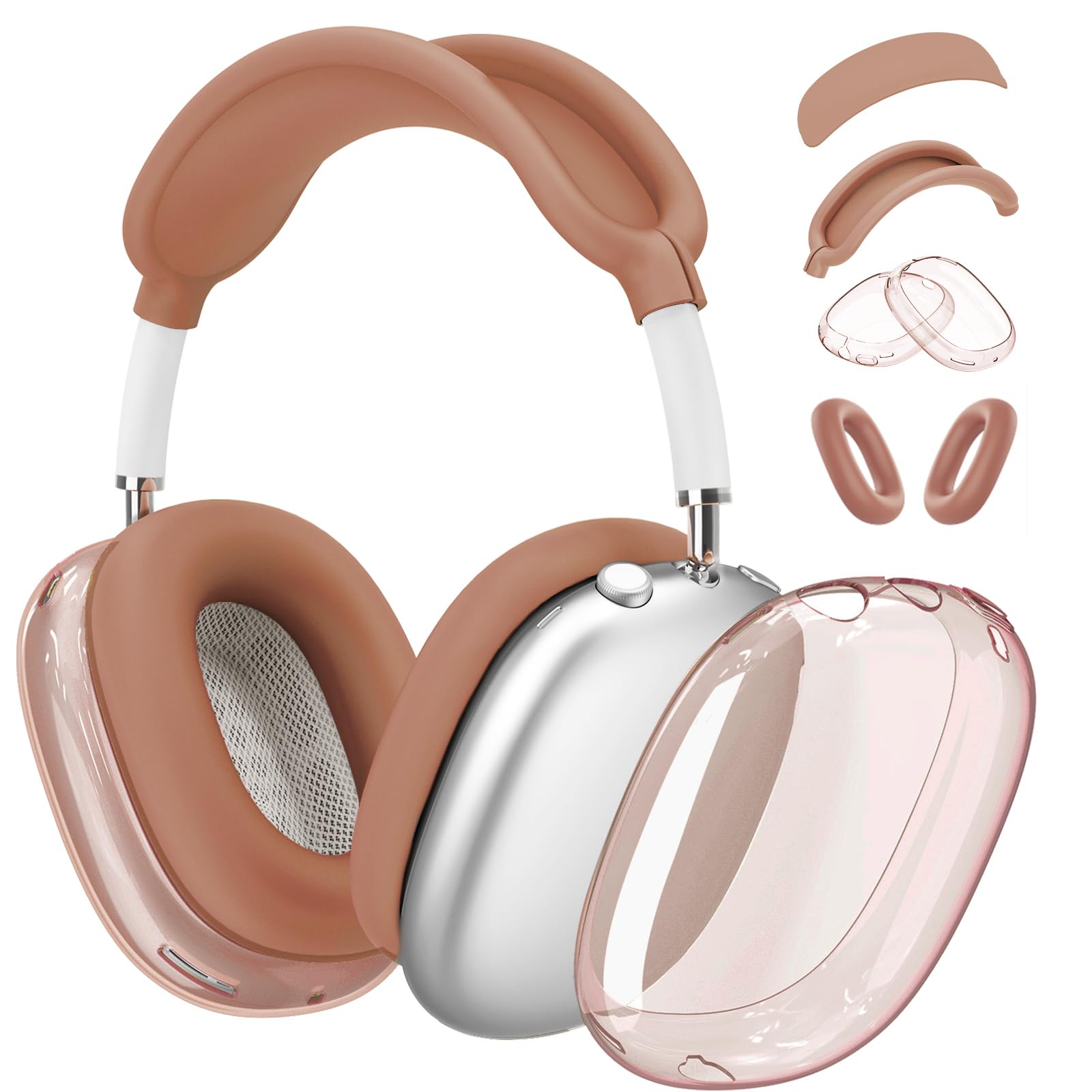 4 in 1 Set Case for AirPods Max Headphones, Anti-Scratch Sweat-Proof Ear Pad Covers/Ear Cups Cover/Headband Covers Protector for Apple AirPods Max