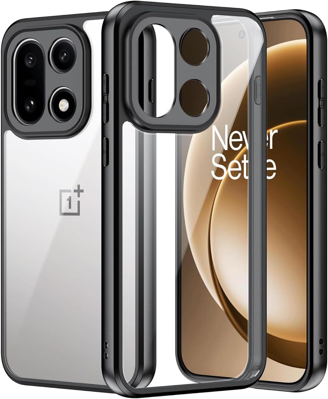 Exclusive Deal on Compatible with OnePlus 15, Frosted Matte Translucent Case Anti-Yellowing Airbag PC+TPU Military-Grade Protection Cover for OnePlus15 (Black Transparent, For Oneplus 15) - Amazon KSA Deals