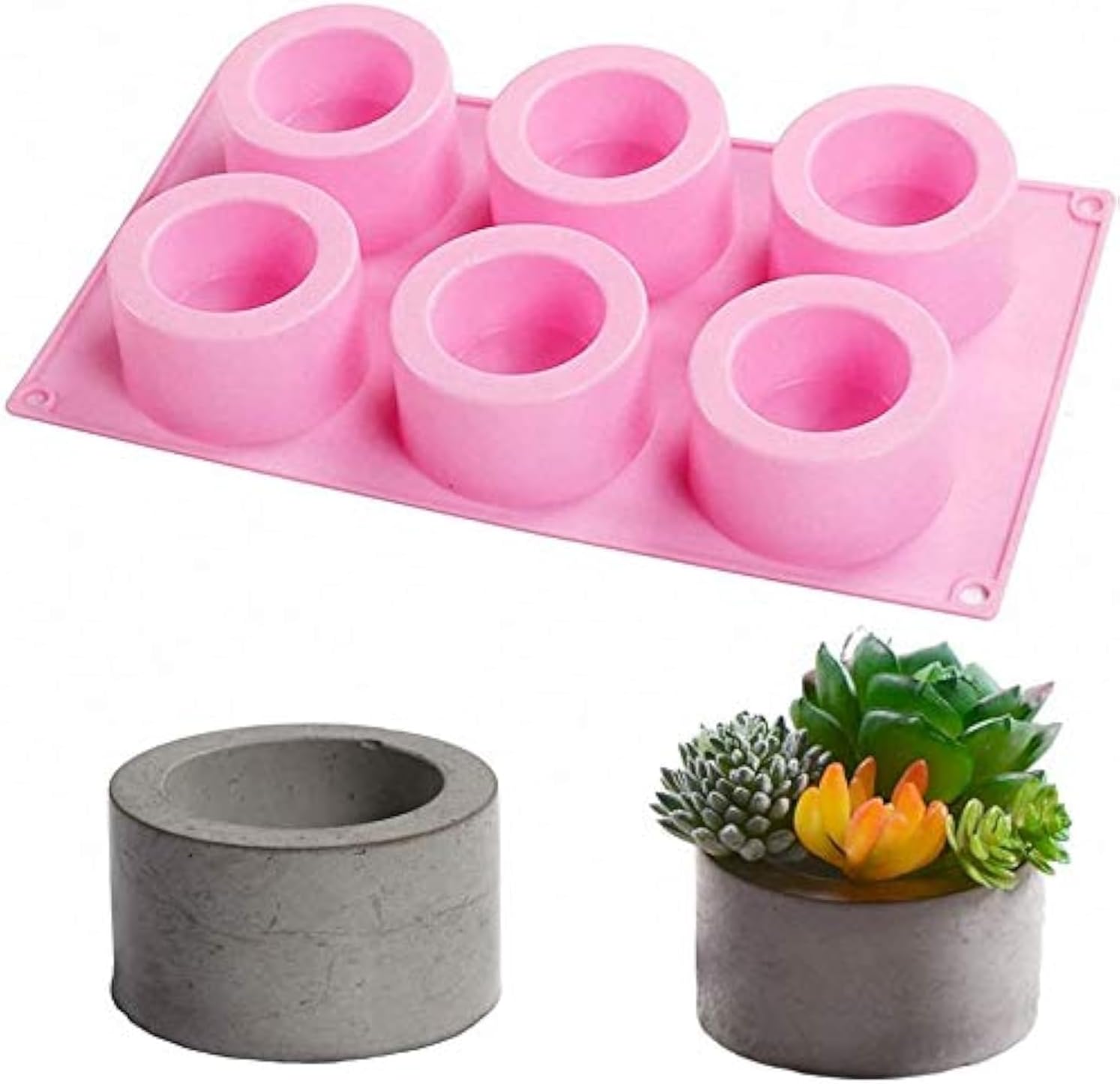 Silicone Planter Mold Concrete Flower Pot Mould Home Office Decor Mould