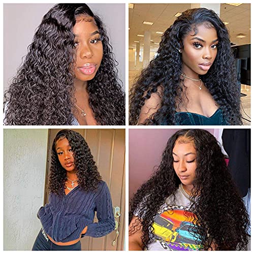 Kbeth 13X4 Deep Curly Wave Hd Transparent Lace Front Wigs Human Hair Brazilian Virgin Curly Wave Lace Frontal Wig Human Hair Deep Water Curly Wig Pre Plucked With Baby Hair For Black Women (20 Inch, 13X4 Deep Wave Wig) #TOP6