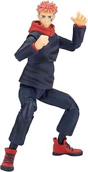 Total Anime Yuji Itadori - 6.5-Inch Scale Figure with Swappable Faceplates, Alternate Hands, and Energy Effects