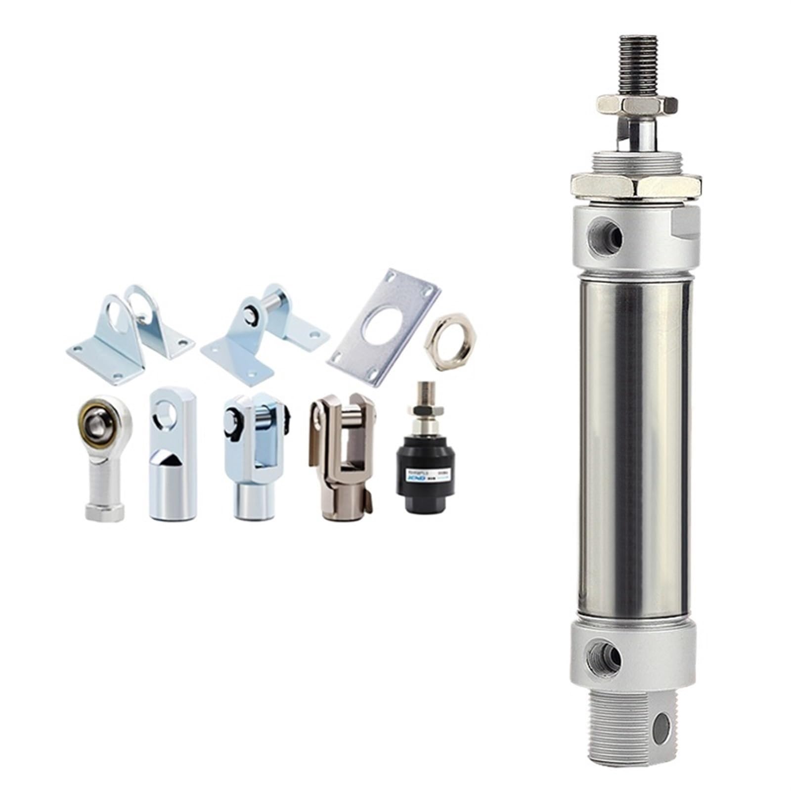 COSZWQDP MA25 Mini Air Pneumatic Cylinder 250/300/350mm Stroke Stainless Steel Double Acting Piston 1Pcs(MA25X250,Cylinder And LB)