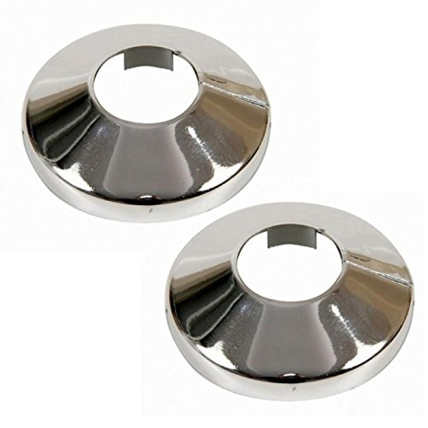 2pcs 2 x Chrome PVC Radiator 28mm Pipe Cover Collar Rose