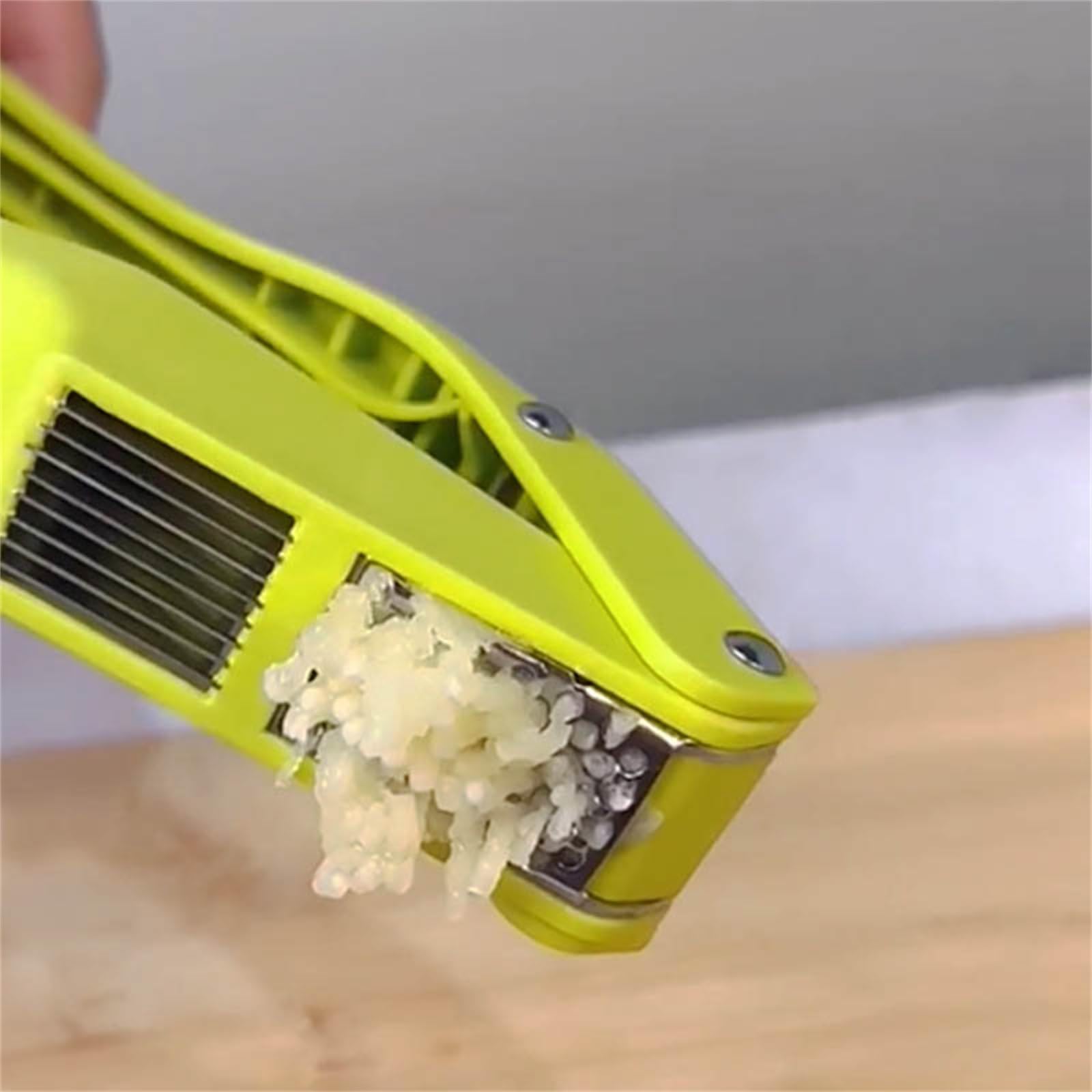 ArinkO Easy-Clean Knoblauchpresse: Knoblauch mühelos zerdrücken und zerkleinern – leuchtendes Grün, 19 cm Länge
