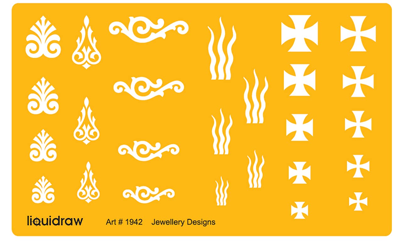 Liquidraw Jewellery Design Templates Stencil, Jewellery Making Template Stencils - Jewellery Shapes