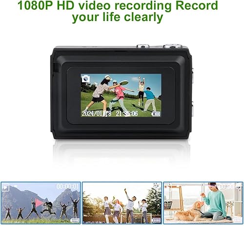 Miniatura 5 de Mini cámara con llavero con pantalla HD de 0.96 pulgadas, tamaño de bolsillo, cámara digital portátil con tarjeta de 128 GB, 2 MP 1080P, grabadora