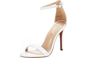 Gorgeous Flower-Adorned Heels Adorned with Ankle Strap