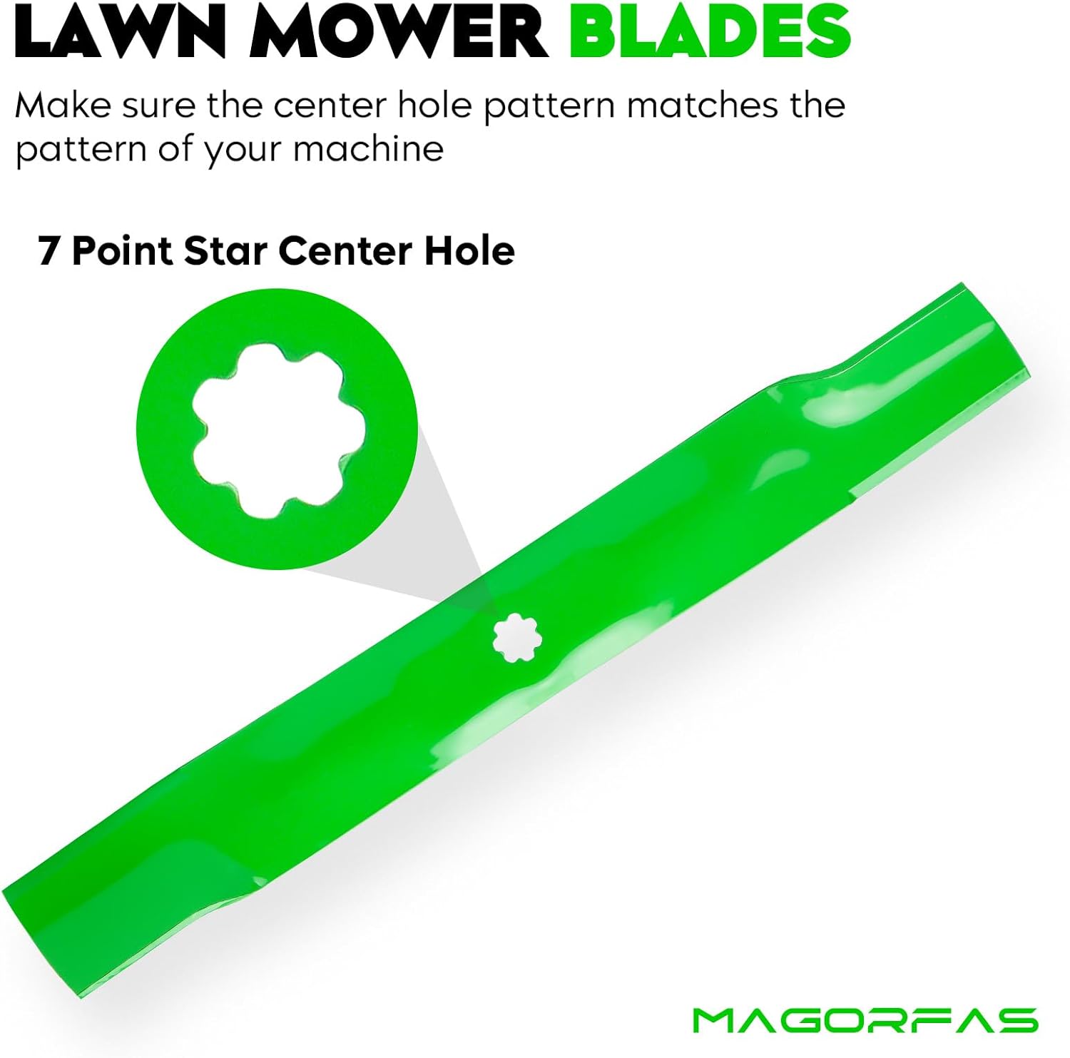 Lawn Mower Blades High Lift Blade 42 inch Deck Fits for AM141034 AM137327 AM141032 M154061 for John Deere D130 D110 D105 D120 D125 X300 Z225 LA135 Z235 SST15 X310 Select Series, 2 PCS
