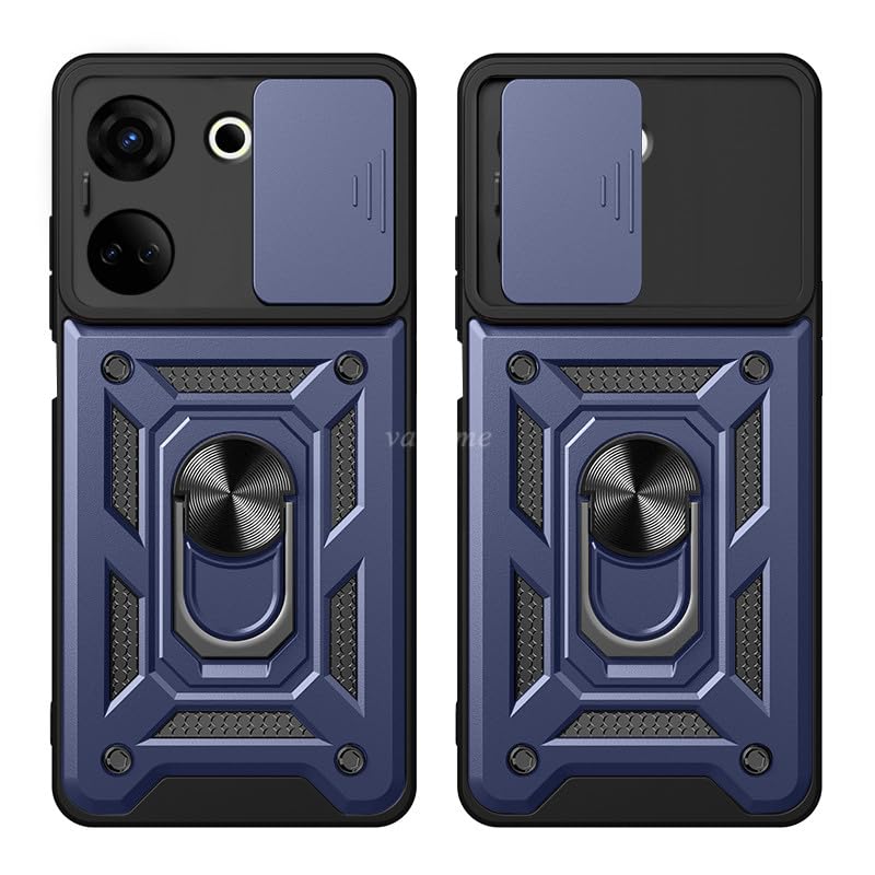 SkyTree Tecno Camon 20 Pro 5G, Robotic Sliding Camera Window Shock Proof Thunder Case, Dual Layer Hybrid Armor Back Cover Case with Kickstand for Tecno Camon 20 Pro 5G - Blue (B0D6KNMRZB) Amazon Price History, Amazon Price Tracker