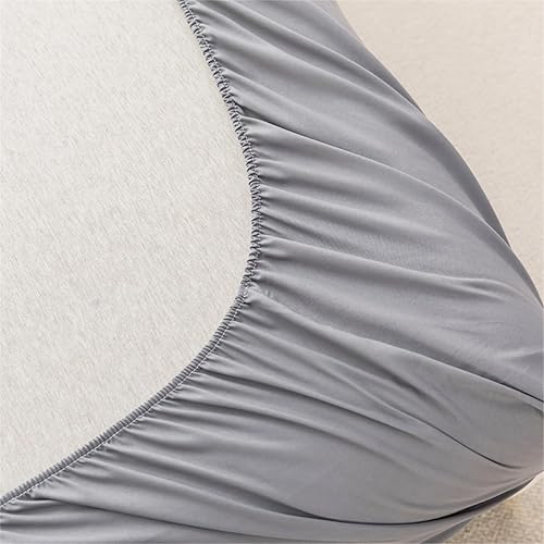 Miniatura 5 de JUWENIN, Sábana bajera ajustable de microfibra, acabado cepillado, resistente a las arrugas, a la decoloración, a las manchas, una sábana bajera