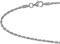 Vista 6 de JewelStop Collar de cadena de oro macizo de 10 quilates, amarillo o blanco, 0.059 in, corte diamante, 16, 18, 20, 24, 30 pulgadas