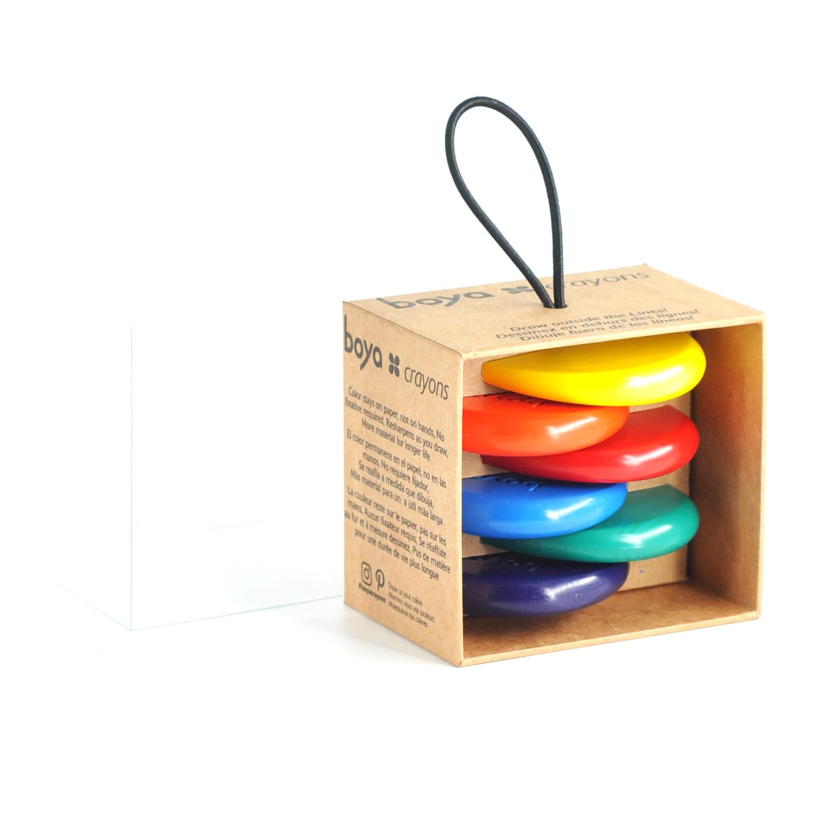 Boya Soft Wax Pastel Crayon - Rainbow 6 Set