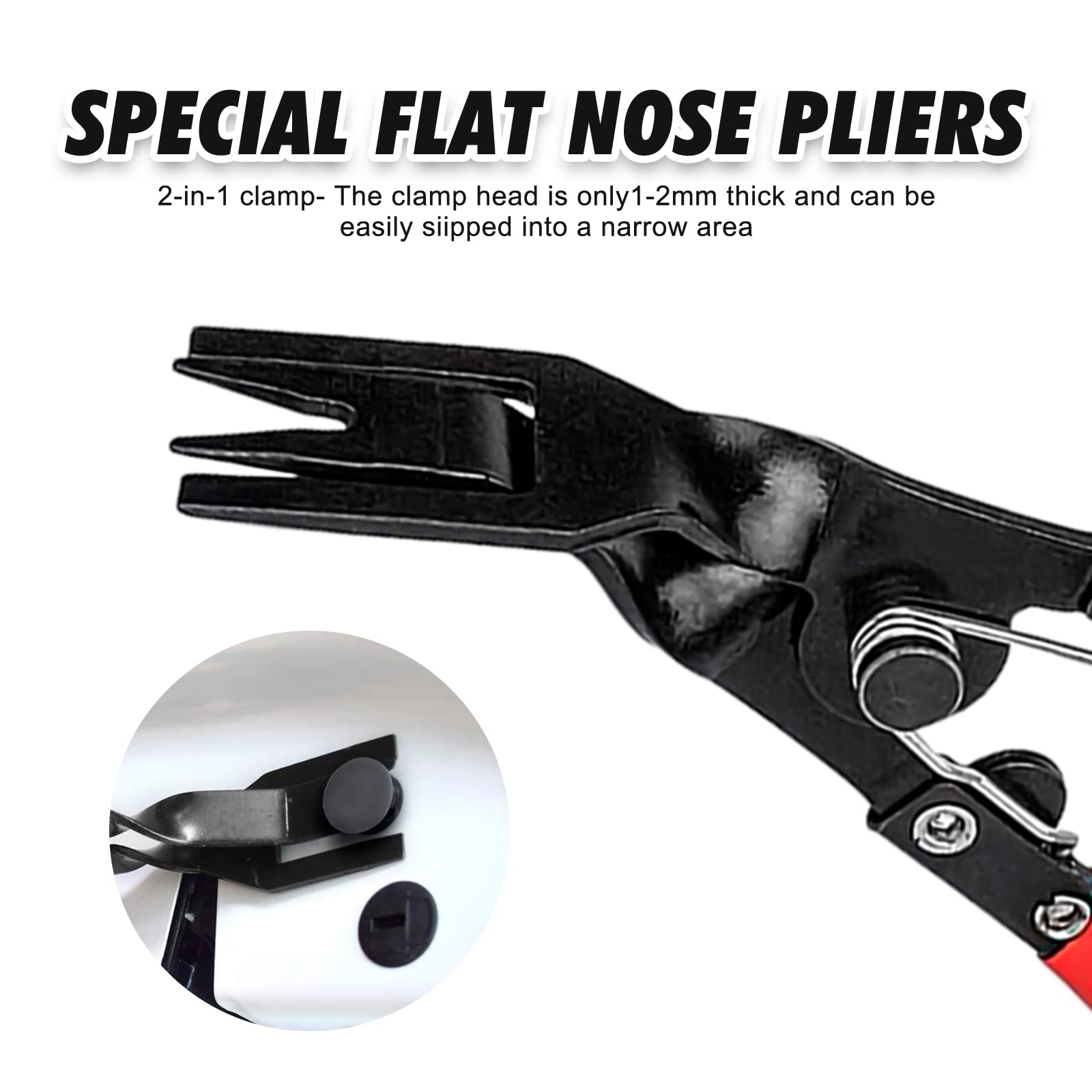 Pinze per Clip di Rivestimento, 3 Pezzi per Rimuovere Elementi di Fissaggio, Pinze per Rivetti per Rivestimenti di Porte, Pinze per Rimuovere Elementi di Fissaggio, Estrattore, Kit di Strumenti per Ba