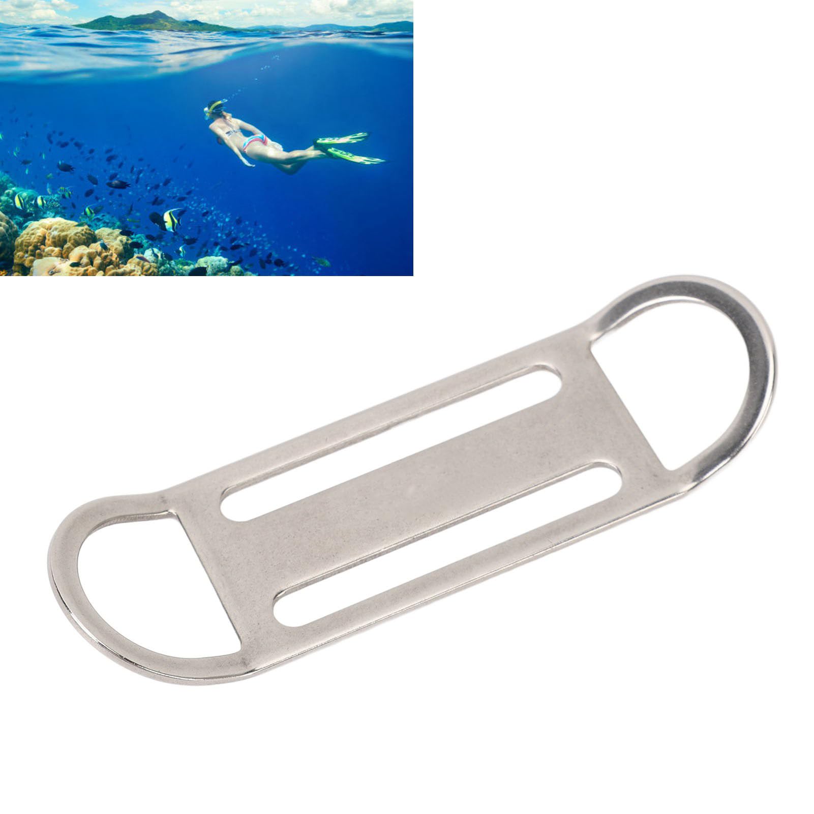 Boucle de fixation de sangle de plongée latérale pour plongée sous-marine, boucle moletée en acier inoxydable pour équipement sous-marin, boucles en Boucle de fixation de sangle de plongée latérale pour plongée sous-marine, boucle moletée en acier inoxydable pour équipement sous-marin, boucles en