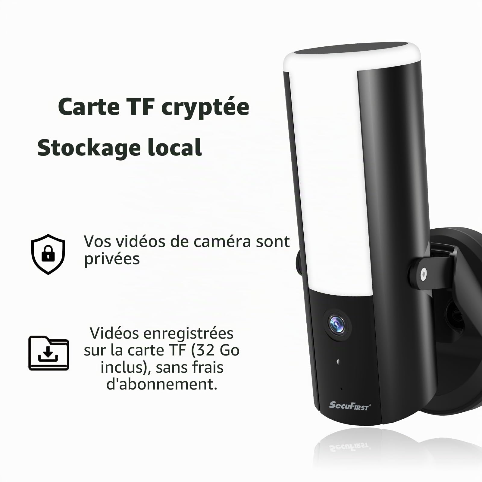 SecuFirst Caméra de Surveillance Extérieure avec LED