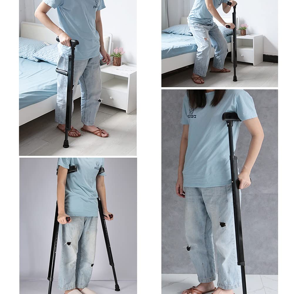 Ascelle, Altezza stampella 56"-33", Camminata per Donna Regolabile, Adatta per Altezze 4'7"-6'2"