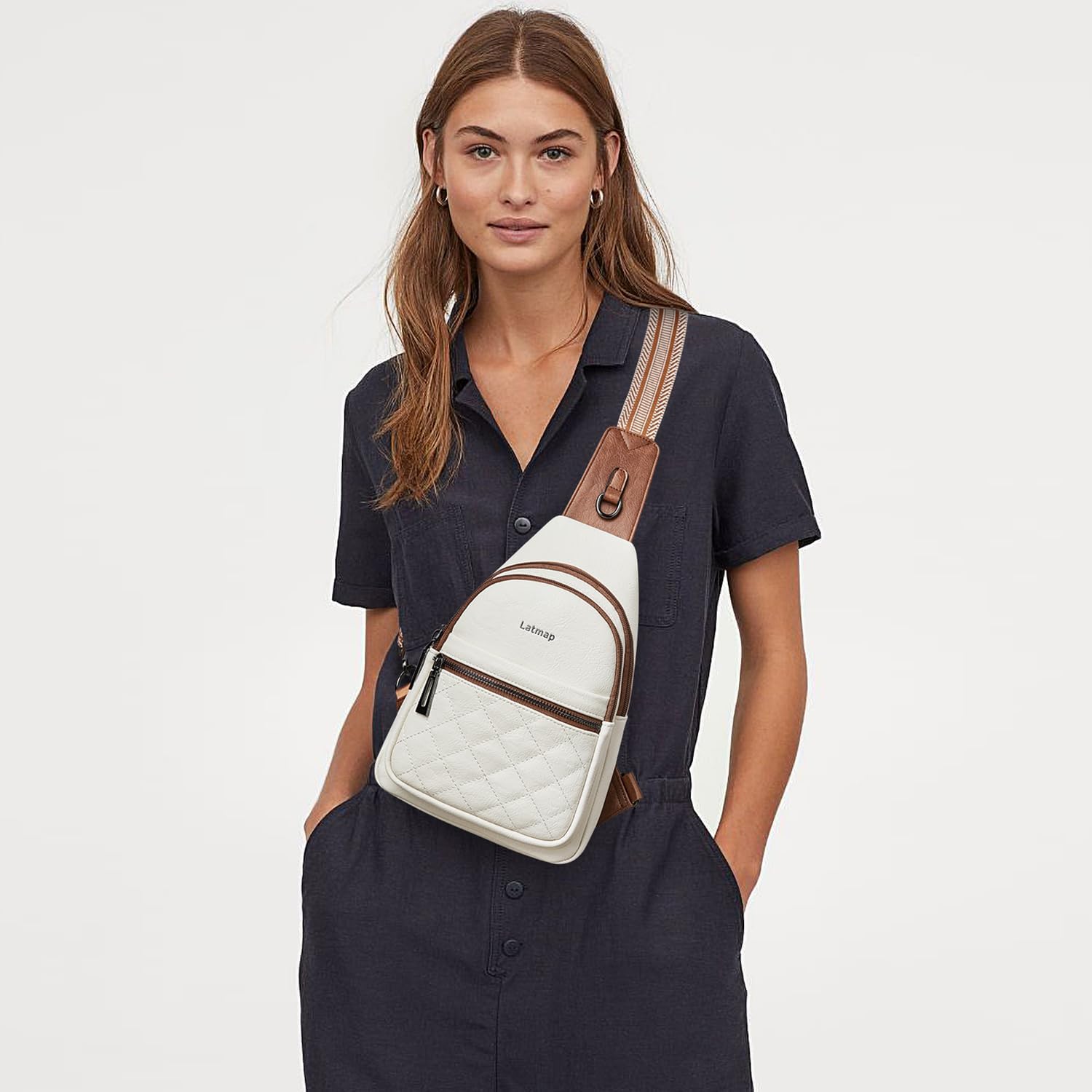 Sling Bag For Women Fanny Pack Crossbody Travel Shoulder Belt Bags Tote Backpack Purse Faux Leather - Image 3