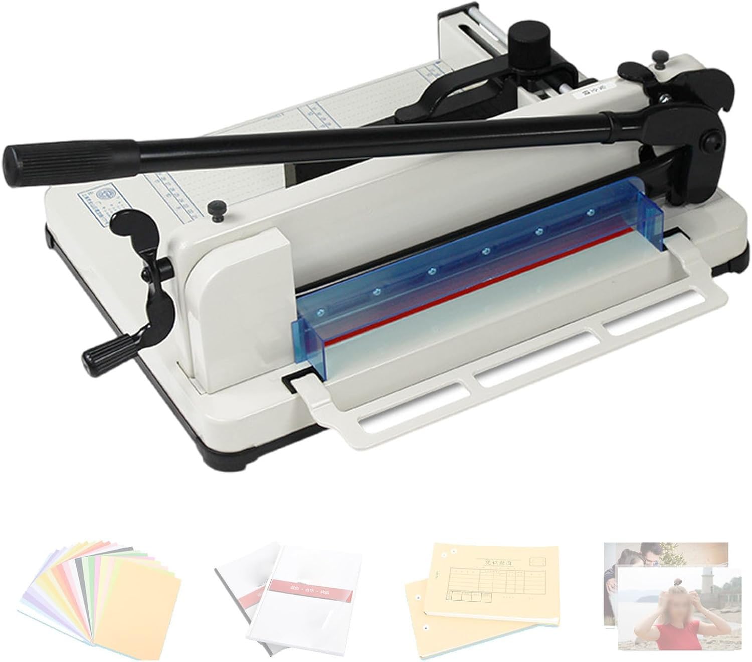 Taglierina per Carta da 12 Pollici, taglierina per impieghi gravosi, capacità di Taglio Fino a 400 Fogli, Spessore Massimo di Taglio 4 cm.