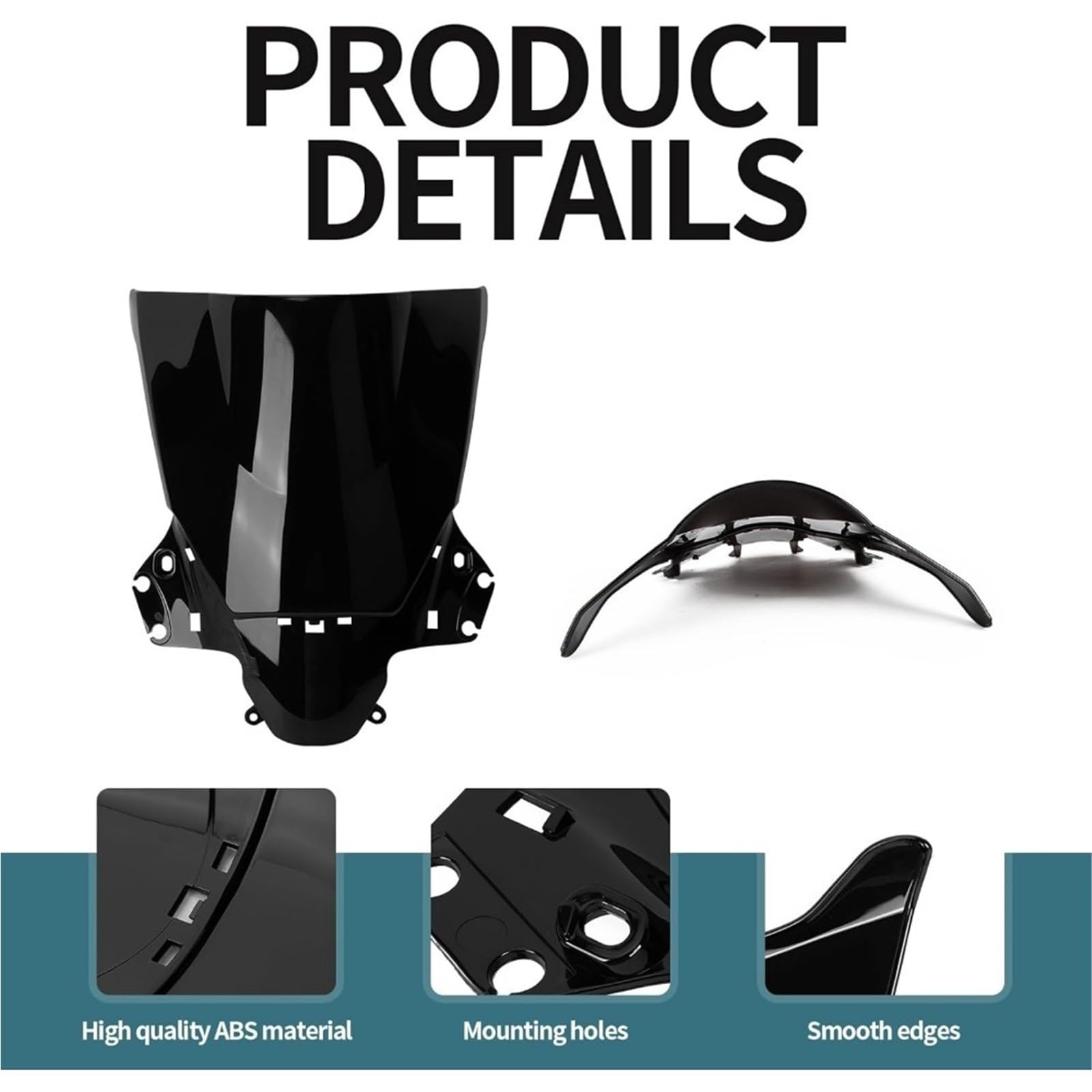 Spojler przedłużający szyba przednia Plastikowa osłona szyby przedniej ABS motocykla Pasuje do Honda CBR250R MC41 2010 2011 2012 2013 Przednia szyba motocyklowa(Chrome)