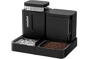 PETPHABET 2 Pcs 0.8 Gallon Gravity Cat Feeder and Water Dispenser Food...