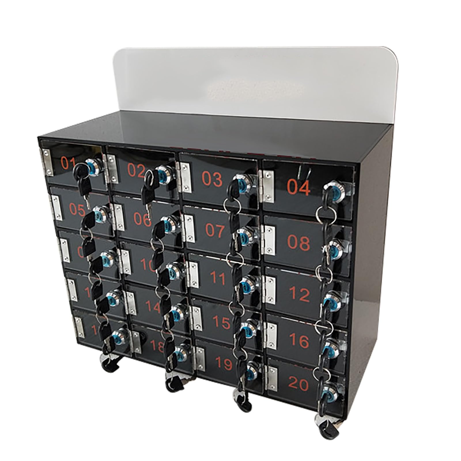 BHGFYXBS Acrylic Le Phone Sto Cabinet – 20 Cartment Lockable With Doors & Keys For Classroom Use Secure Charging Stat For Students
