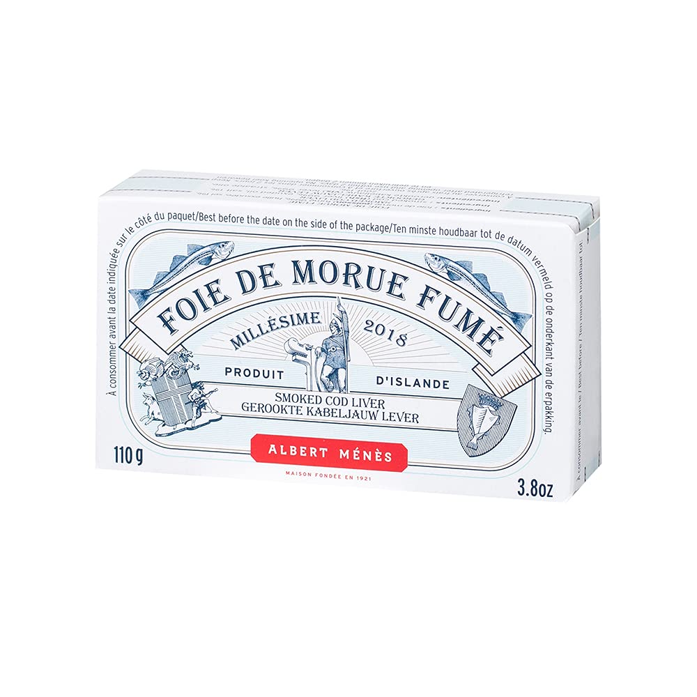 Albert Ménès Les Poissons Foie de Morue Fumé Millésimé, 110 g