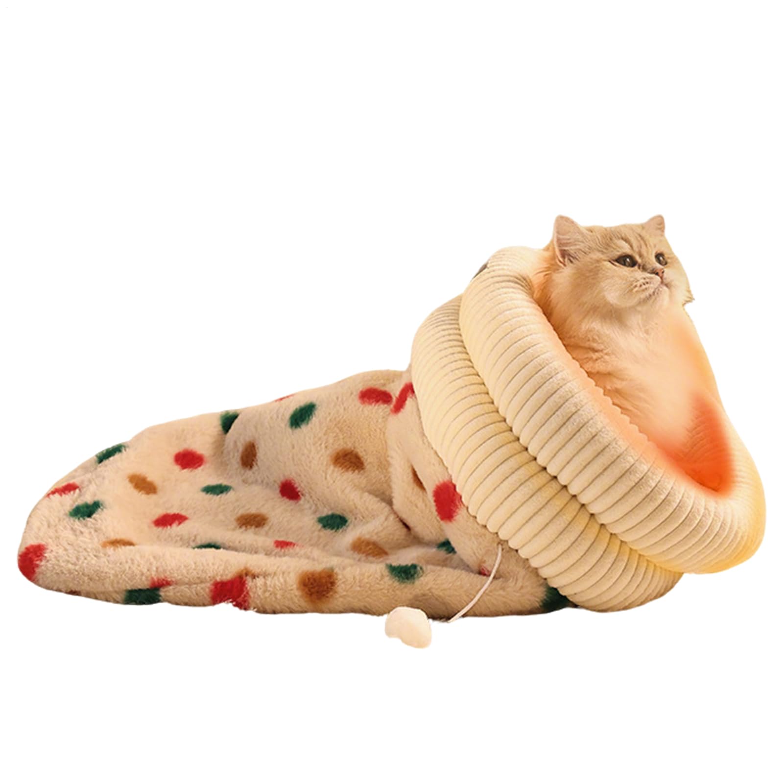 Niche pour chats d'intérieur contre le froid hivernal avec dôme protecteur