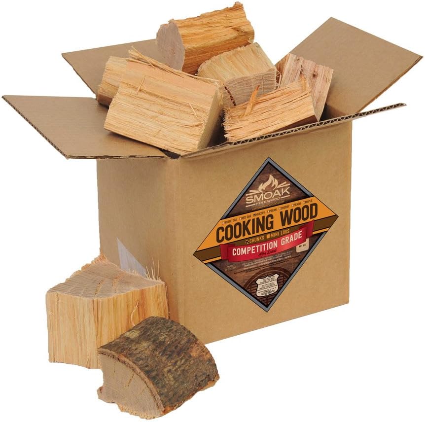 Smoak Firewood’s Cooking Wood Chunks (Competition Grade) USDA Certified for Smoking, Grilling or Barbequing (Hickory, 8-10lbs 729 Cubic in.)