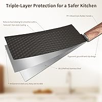 Vista 4 de Knife Set, 7-Piece Kitchen Knife Set with Sharp Chef and Meat Knives, Anti-Rust Utility Knives Set for Kitchen, Kitchen Knife Block Set – Black