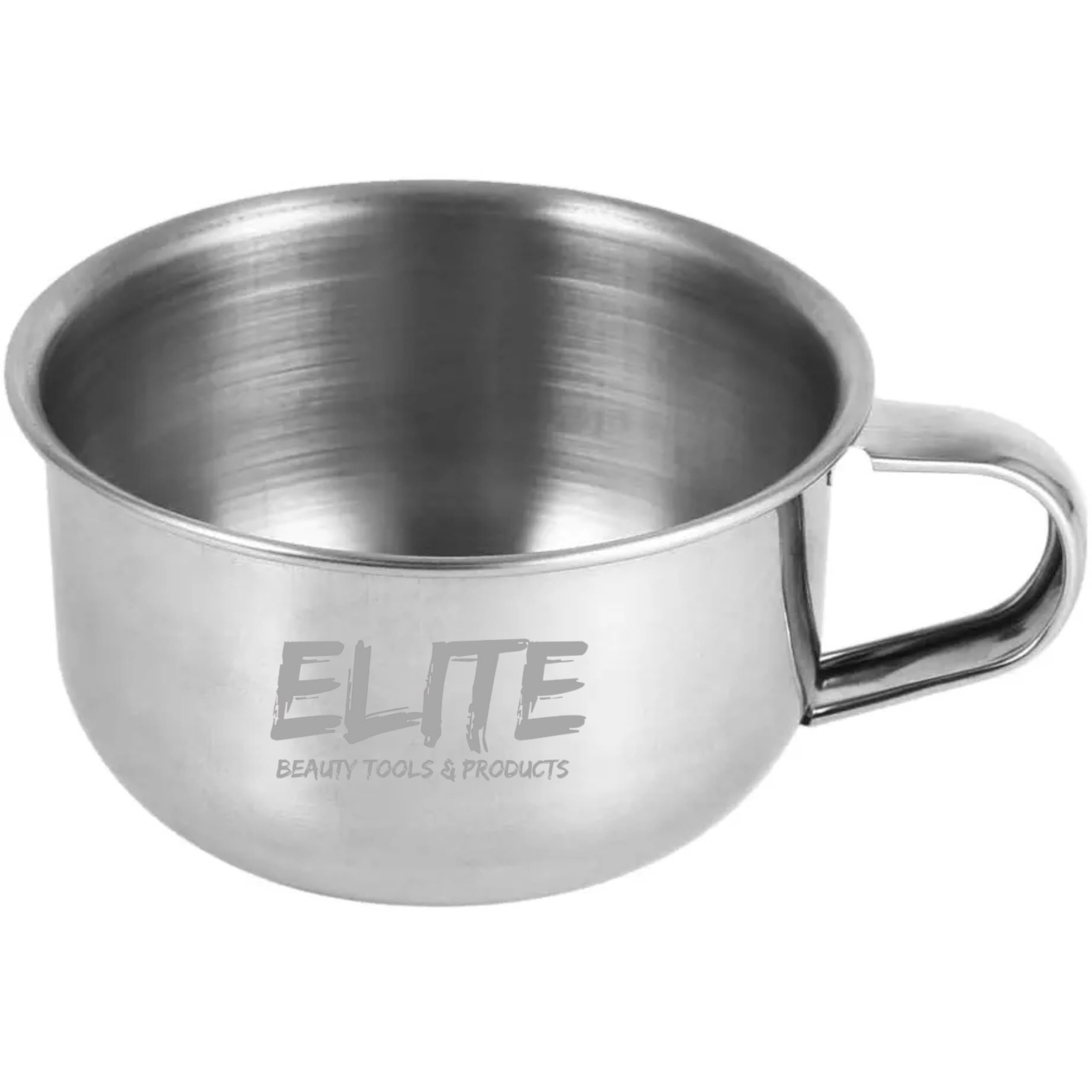 Shaving Soap Bowl, Shaving Bowl, Soap Dish, Shaving Mug with Handle to Make Cream for Shaving, Gift for Men (Silver)