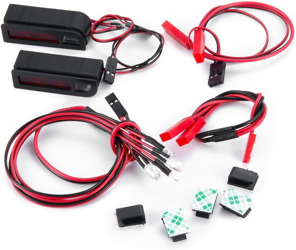 US 8LED Light Kit For RC Trucks - Headlights & Taillights With Switch, Fits 1/10 SCX10 6 thumbnail image