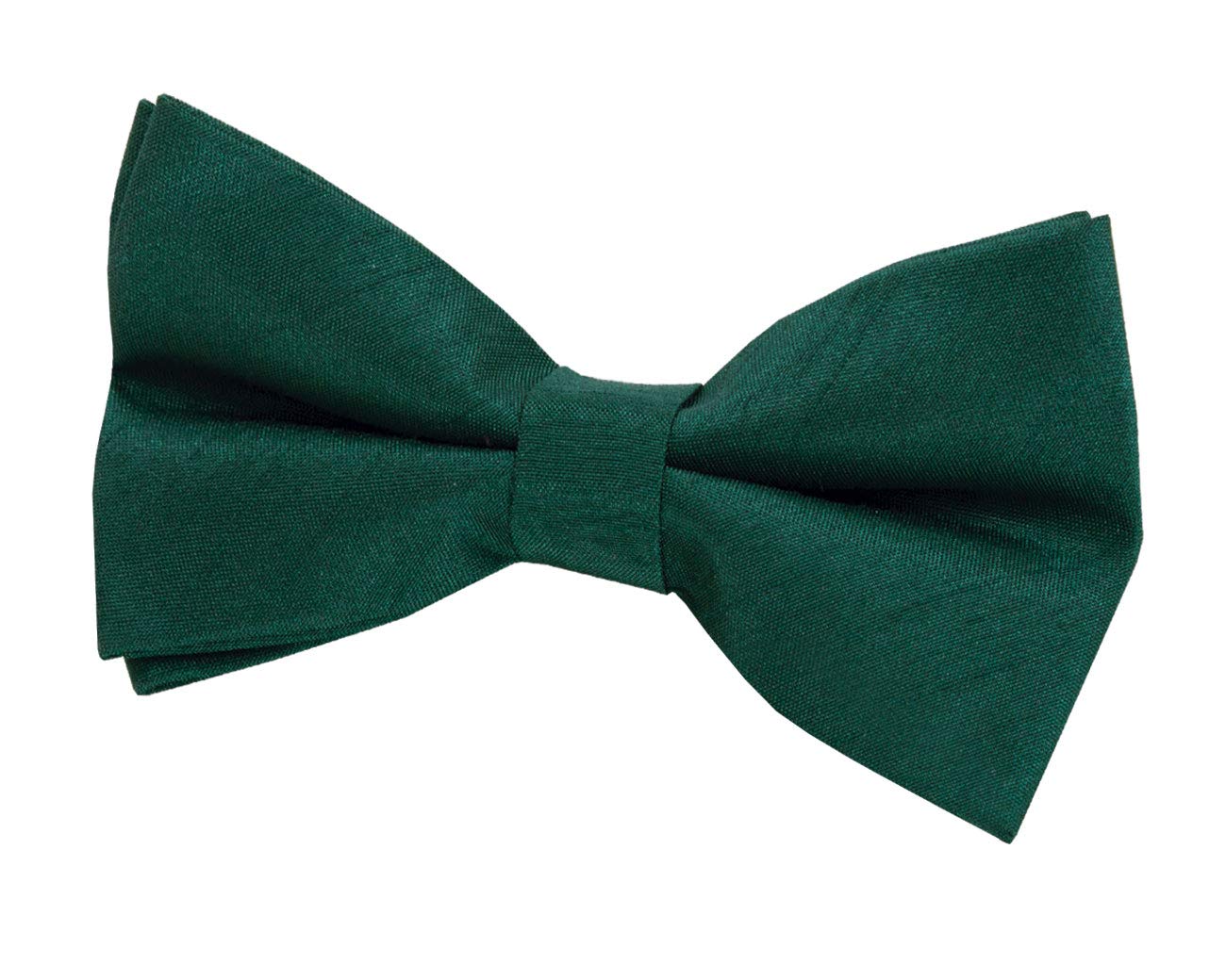 Dobell Men's Racing Green Bow Tie Dupion Satin-Feel Pre-Tied