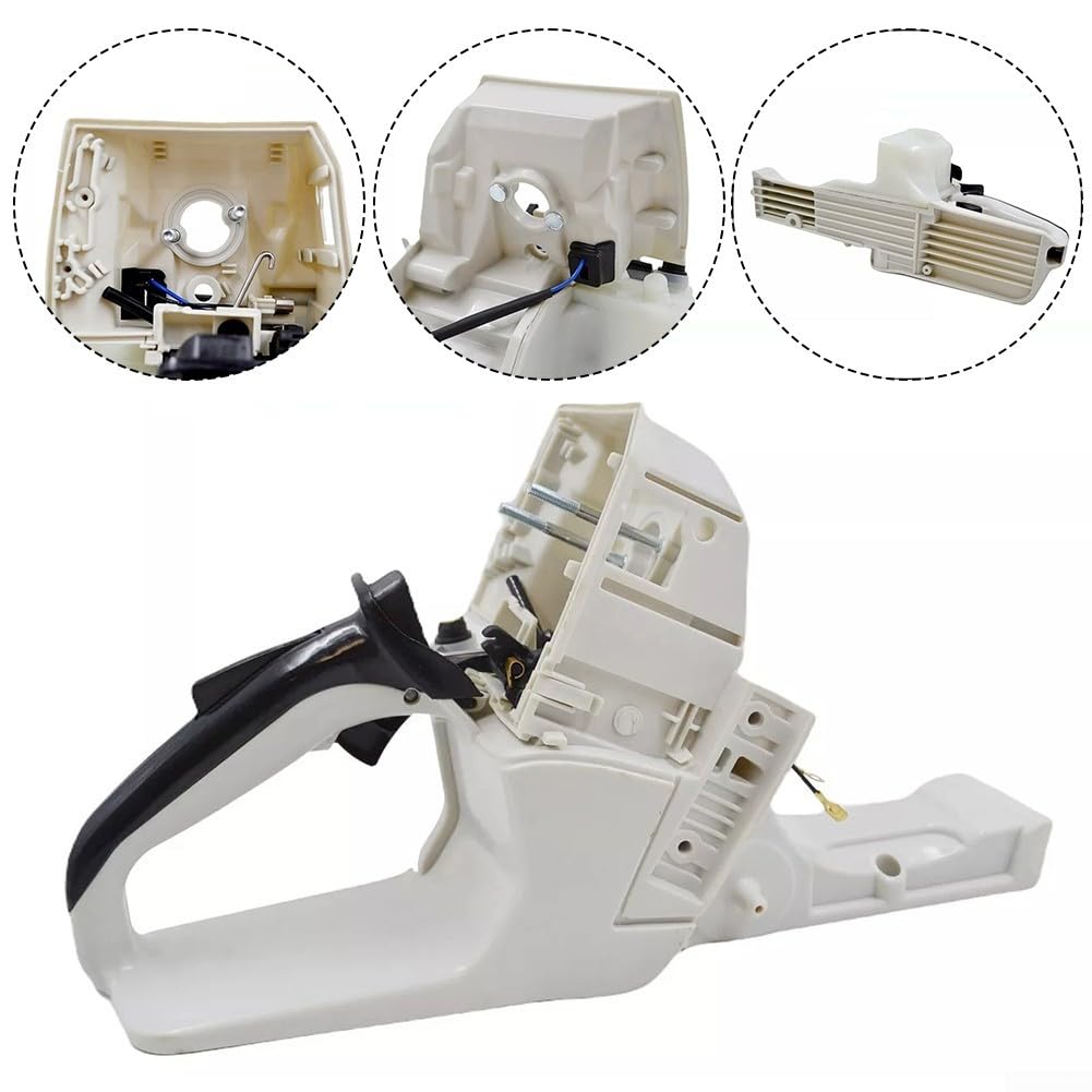 Mango de depósito de combustible, para motosierra MS661, pieza de repuesto 1144 350 0802, diseño de agarre ergonómico, para un control seguro y fácil instalación, construcción de plástico