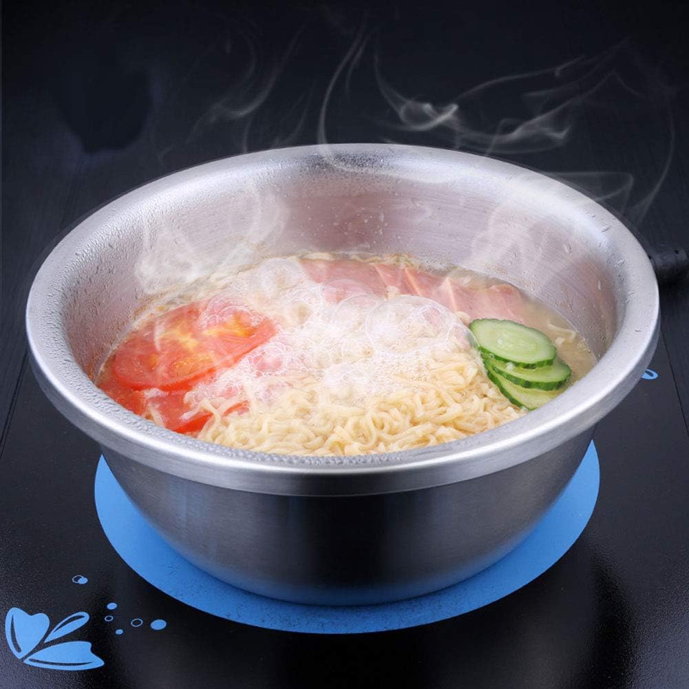 304 Stainless Steel Mixing Bowl Basin Dinnerware Tableware Unbreakable Food Storage Container Bowls for Soup, Popcorn, Fruit, Salad, Noodle, etc (32cm Diameter)
