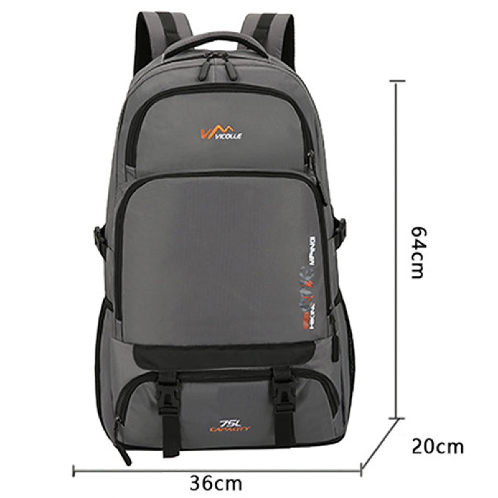 Zaino da viaggio unisex impermeabile da 75 litri Borsa sportiva Zaino da escursionismo all'aperto Zaino da campeggio per alpinismo