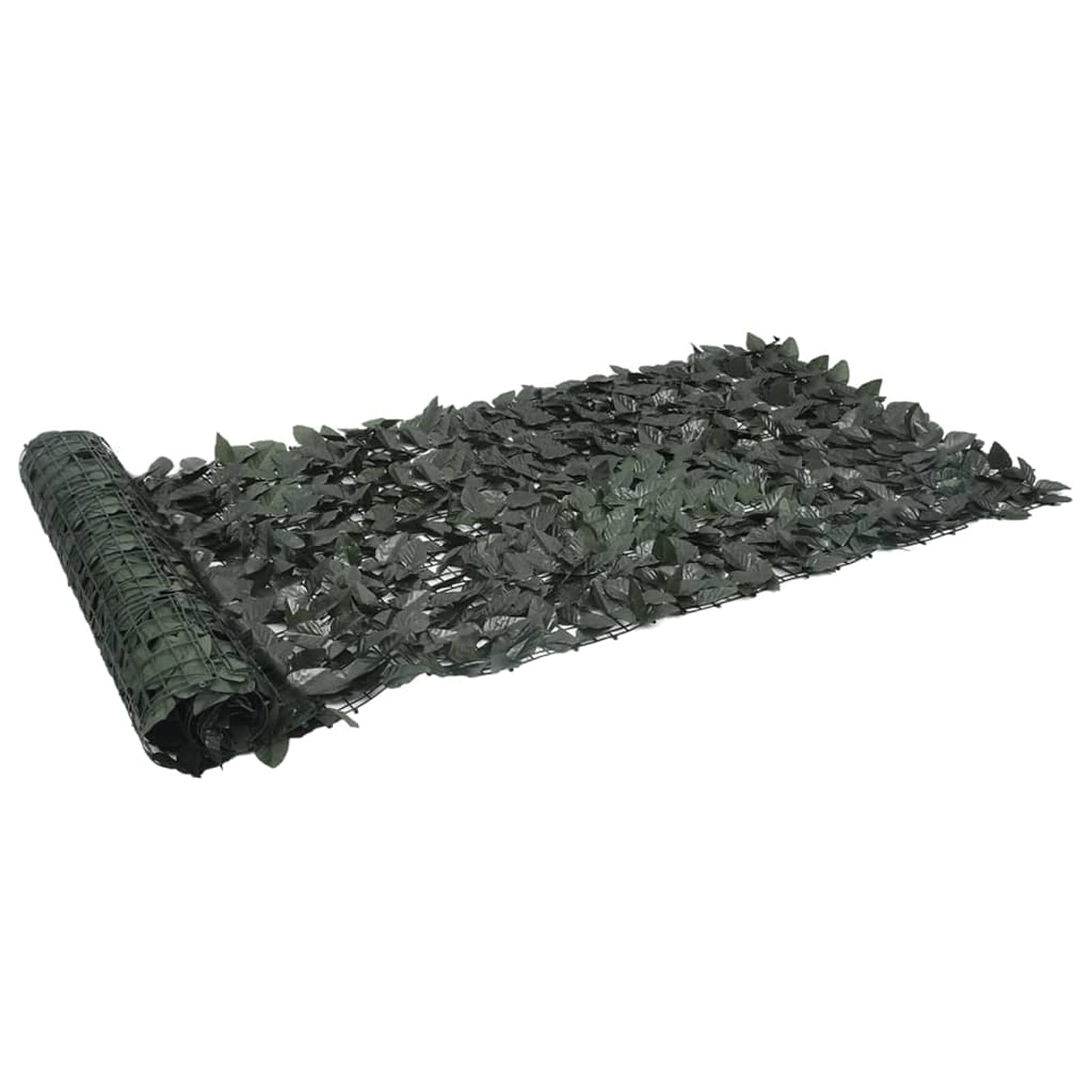 Homgoday Balkon Parawan z ciemnozielonymi liśćmi 400 x 100 cm, dekoracja, zewnętrzny parawan balkonowy ogród, przegroda zewnętrzna, na zewnątrz kora ogrodowa, separe parawan zewnętrzny