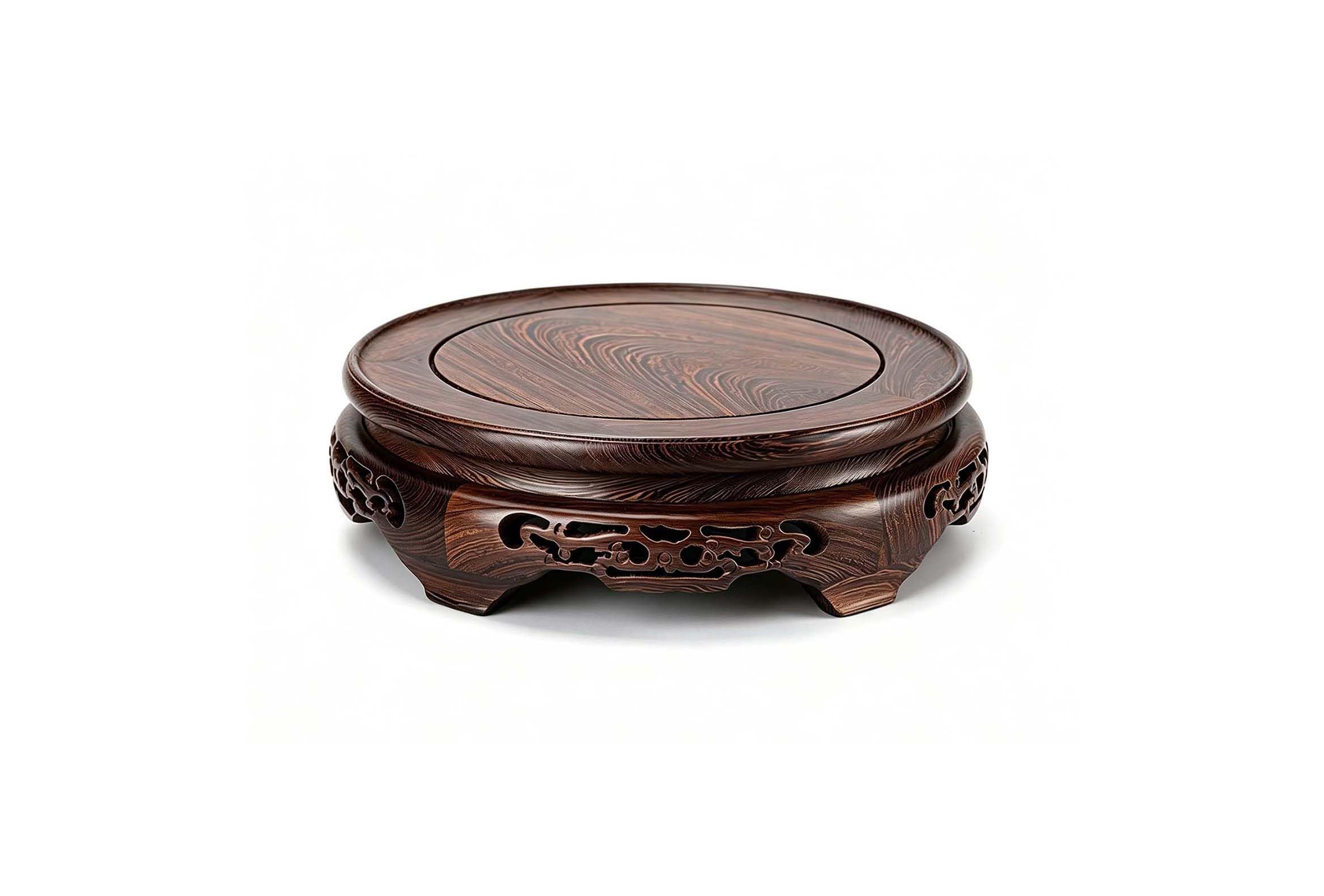 Rosewood Gray Stand Oriental Style, Jichimu Vase Plant Stand