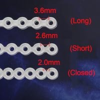 Vista 3 de RZJZGZ Cadena elástica de ortodoncia dental transparente Cadenas de potencia de soporte de carrete de ortodoncia Banda de goma elástica corta..