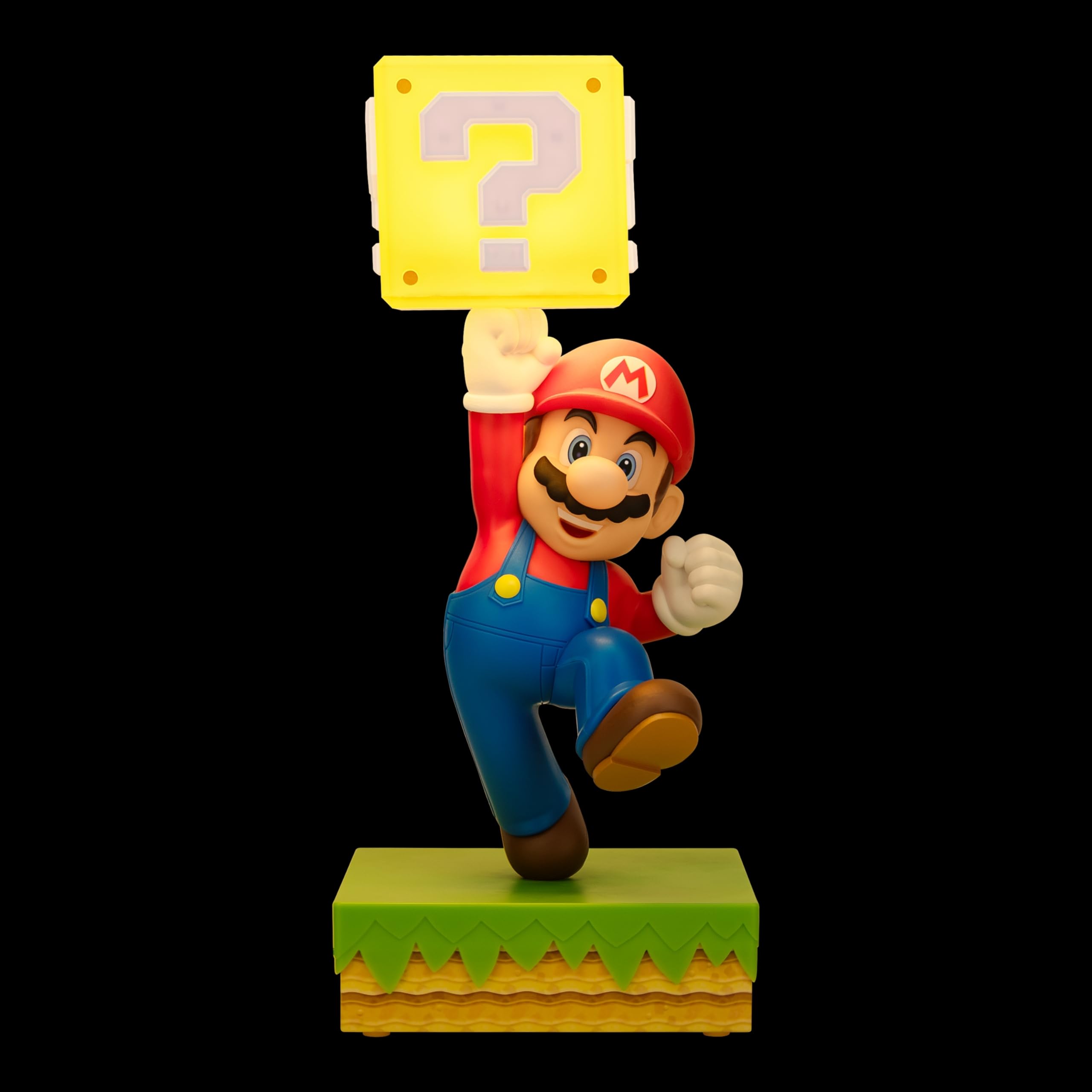 Paladone Lámpara Diorama Super Mario – Lámpara táctil de 35 cm con 3 niveles de brillo y sonido oficial, alimentación USB, decoración para dormitorio y gaming – Producto oficial Nintendo