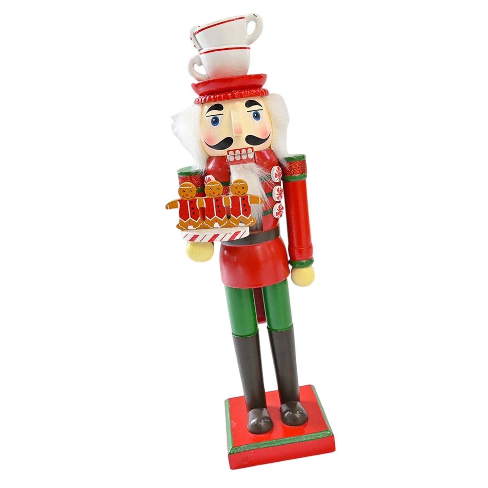 Msioytog Patriotic Wood Nutcrackers Soldier Figurine Patriotic Styles Nutcrackers Soldier Ornament Wood Figurine Christmas Decors Unique Statue