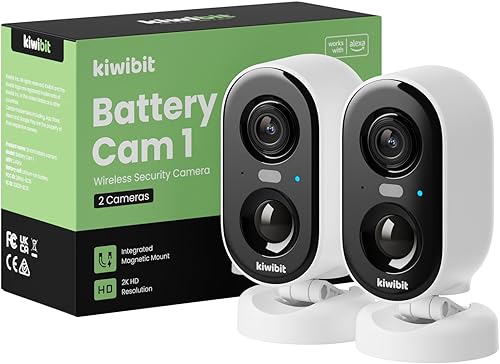 Cámaras de seguridad inalámbricas para exteriores, cámara exterior 2K para seguridad del hogar, cámara de batería, montaje magnético, detección de