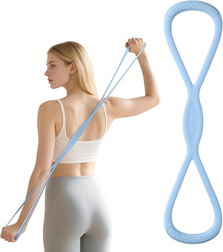 Bandas de resistencia, figura 8, banda de resistencia para mujeres y hombres, 25 libras, banda de goma de resistencia con 8 formas, material de