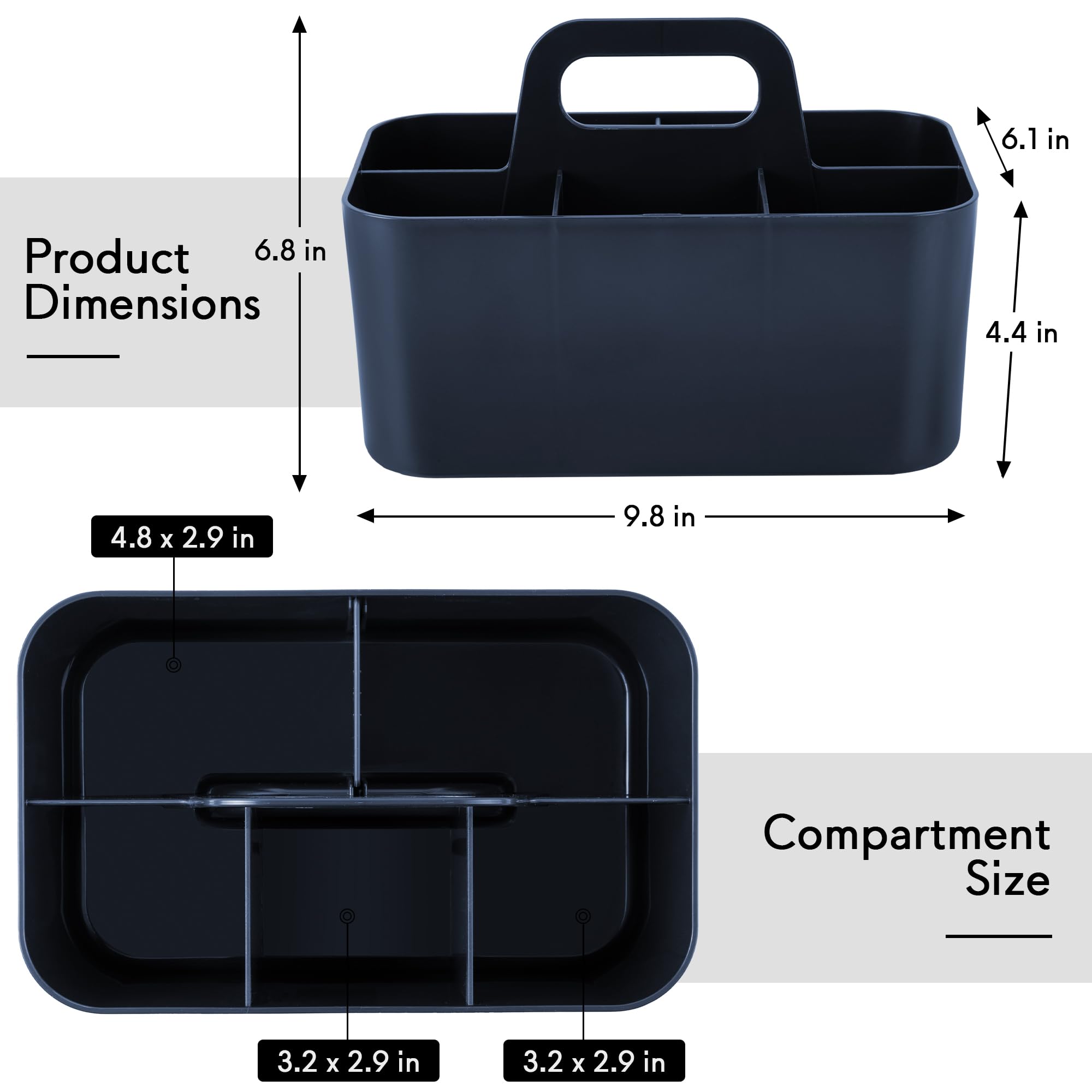 Amazon.com: Tiawudi Multipurpose Caddy Organizer, Plastic Caddy