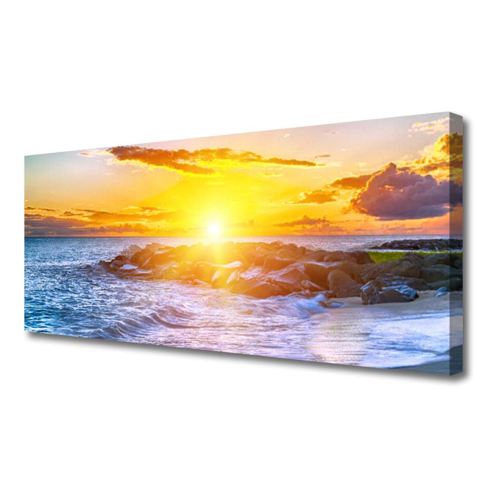Toile Imprimés Paysage Sun Sea pour salon moderne 125x50