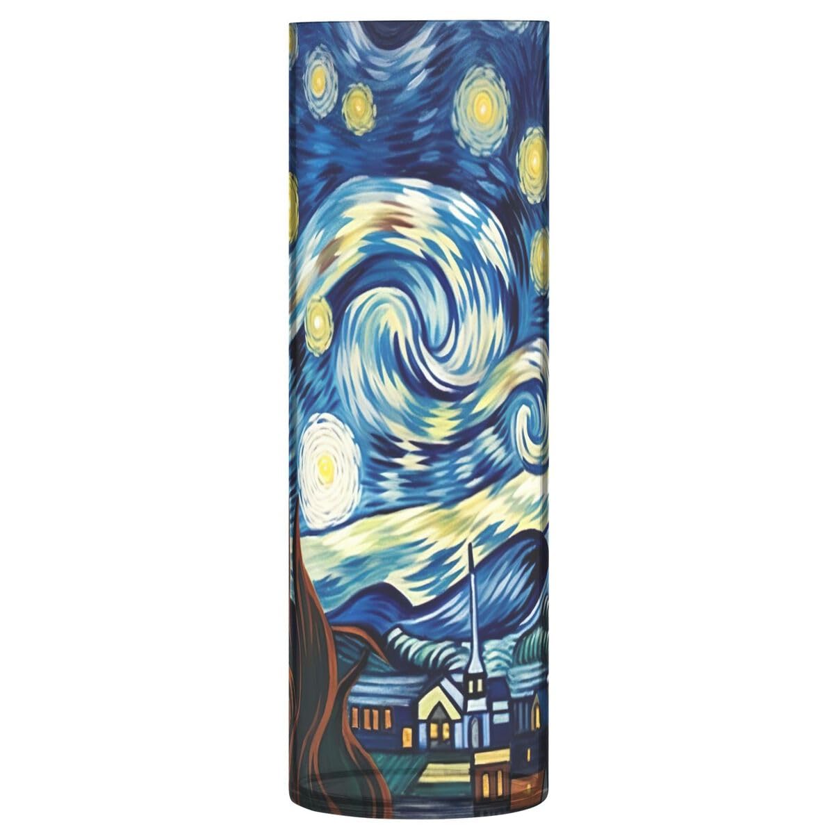 JUMBEAR Van Gogh Starry Sky Vase for Flowerse -Clear Vase Rustic Home Décor for Modern Farmhouse, Ideal Shelf,Table & Entryway Decor