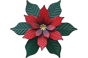 YEAHOME Metal Christmas Flower Wall Decor