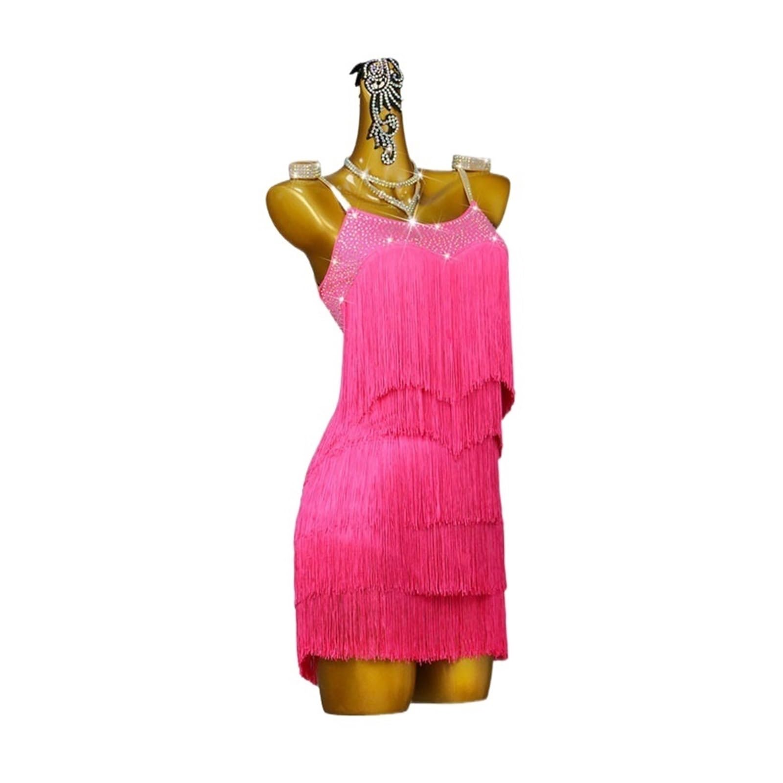 Robe à Franges De Danse Latine – Costume De Scène Adulte Pour Compétition Et Spectacle