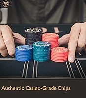 Vista 5 de SLOWPLAY Nash - Fichas de póquer de cerámica a granel, fichas de póquer de cerámica de grado casino de 0.35 oz para Texas Hold'em, fichas 50