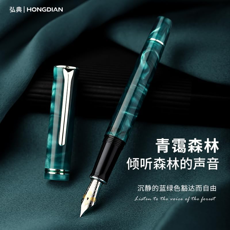 Green Mist Forest Fountain Pen Men High-end Business Office Student Exquisite Signing Pen For Gift